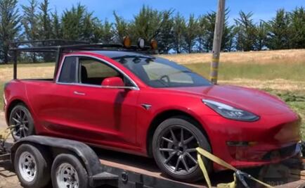 Mujer transforma un Tesla Model 3 en una pick-up 