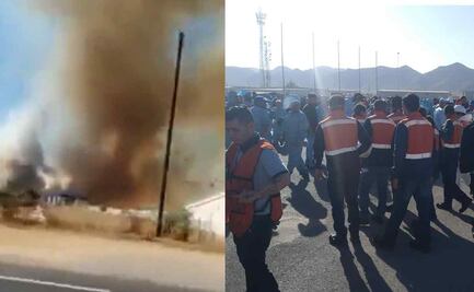 VIDEO: Por incendio en pastizal, evacuan a más de 3 mil trabajadores de planta General Motors en SLP