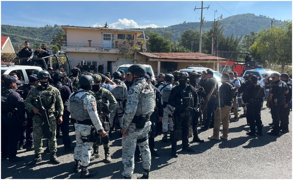 Refuerzan despliegue de seguridad en Zinapécuaro y Queréndaro, Michoacán (15/11/2024). Foto: Especial