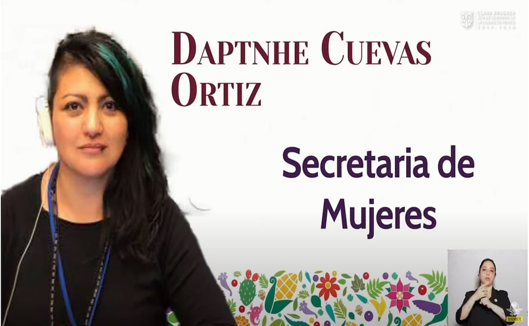 ¿Quién es Daptnhe Cuevas Ortiz, próxima Secretaria de las Mujeres?. Foto: Captura de pantalla