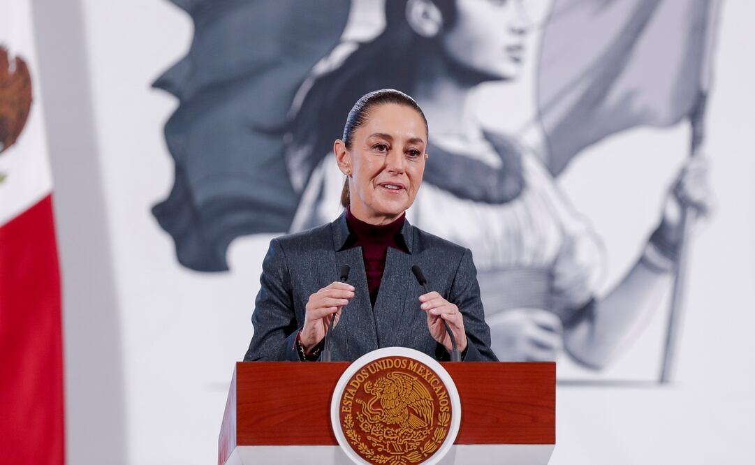 Conferencia matutina de Claudia Sheinbaum en Palacio Nacional el 19 de junio de 2025. Foto: EFE