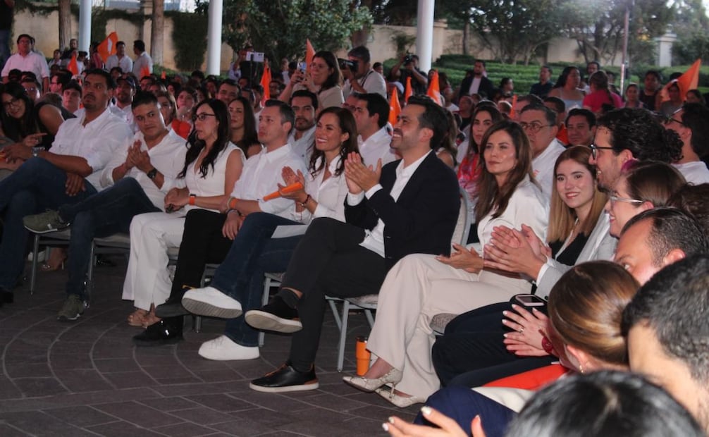 Álvarez Máynez destacó las virtudes de Gutiérrez Campos en el gobierno, tras la exclusión y ataques que panistas han hecho en su contra.
Foto: Xóchitl Álvarez.