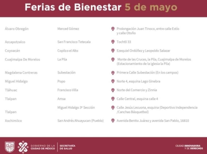 Checa en dónde estará la Feria del Bienestar mañana en tu alcaldía