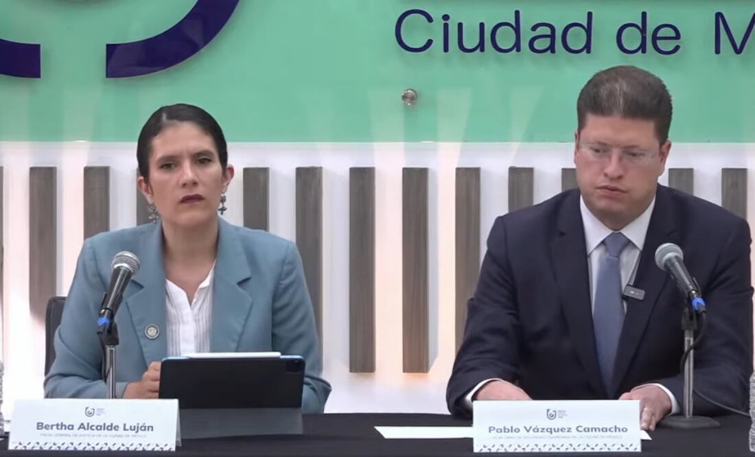La fiscal capitalina, Bertha Alcalde, y el secretario de Seguridad Ciudadana, Pablo Vázquez. Foto: Especial