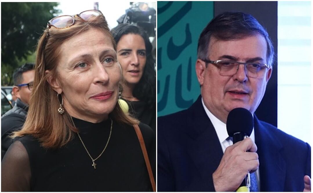 Tatiana Clouthier y Marcelo Ebrard. Fotos: Archivo El Universal