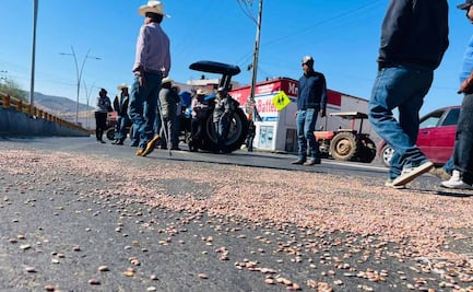 Por cuarto día consecutivo, productores de frijol bloquean vialidades en Zacatecas; manifestantes y autoridades se acusan de "coyotaje"