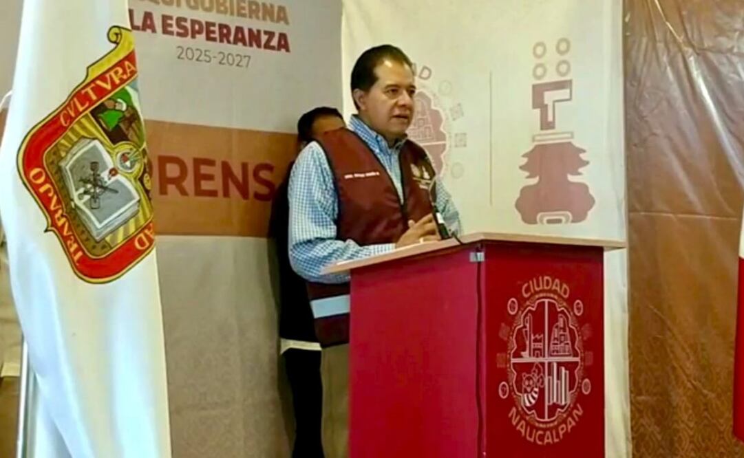 El titular del OAPAS de Naucalpan, Ricardo Gudiño, descartó que en el agua de Río Verde haya material tóxico (26/06/2025). Foto: Especial