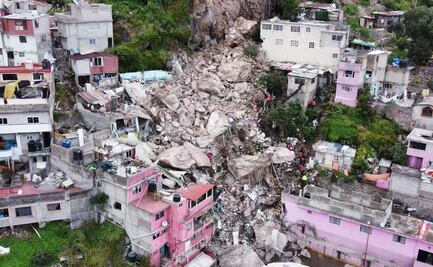 Registran movimientos de tierra en la "zona cero" del Cerro del Chiquihuite