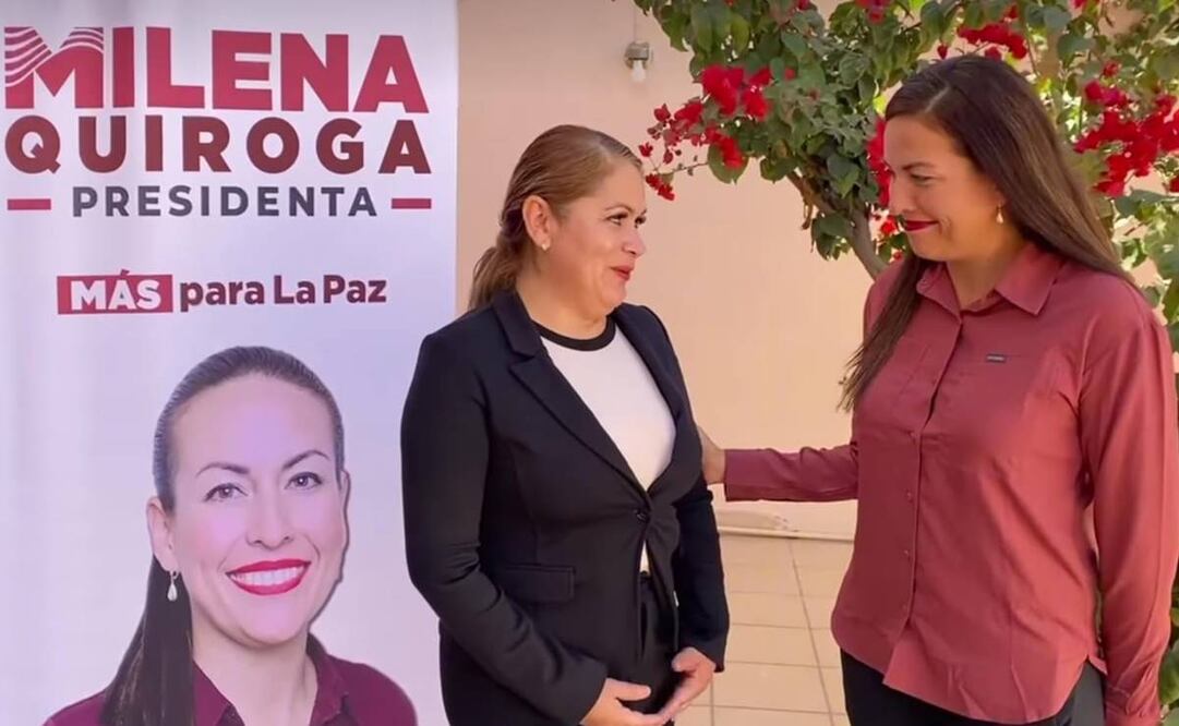 Con apenas un mes como diputada panista en el Congreso de Baja California Sur, Rosalva Vergara Martínez se sumó al proyecto de la candidata morenista a la alcaldía de La Paz. Foto: especial