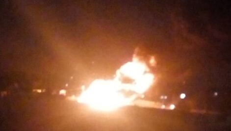 Reportan incendio de ducto en Huauchinango, Puebla