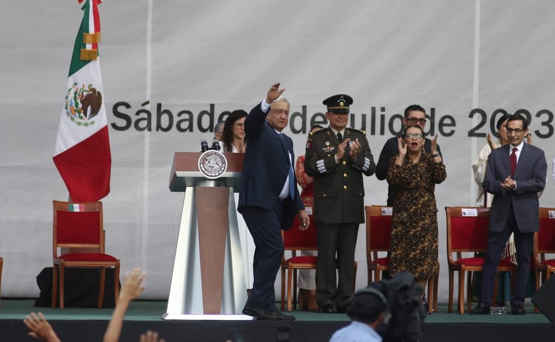 AMLO en el aniversario de su triunfo electoral de 2018. Foto: Carlos Mejía/EL UNIVERSAL