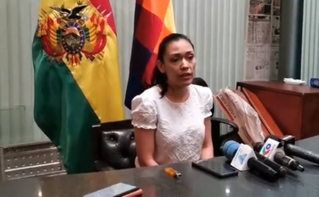 Adriana Salvatierra, presidenta del senado de Bolivia y legisladora del Movimiento al Socialismo, partido de Evo Morales. Foto: captura de video.