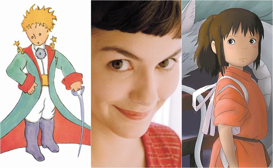 "El Principito", "Amélie" y "El Viaje de Chihiro". Foto: Especial