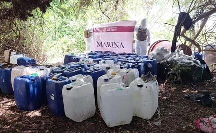 Semar asegura material de elaboración de drogas en San Blas, Nayarit; incauta 334 litros de precursores químicos