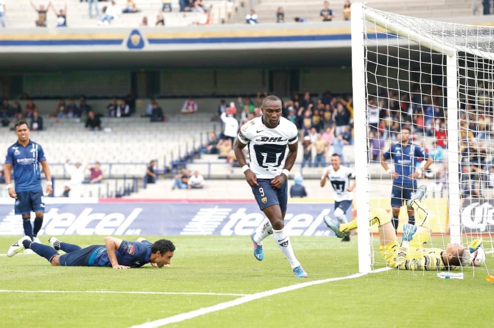 El delantero ecuatoriano aprovechó la fragilidad defensiva del Celaya para horadar la portería. (AGUSTÍN SALINAS. EL UNIVERSAL)