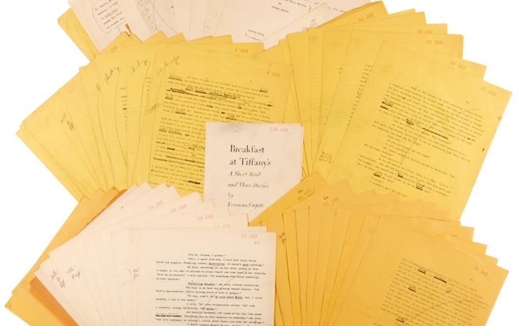 En la imgaen, la versión final mecanografiada de la novela "Breakfast at Tiffany's". Foto: Sotheby's