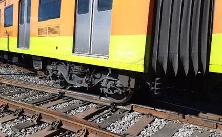 Se descarrila tren del Metro en la estación La Paz de la Línea A