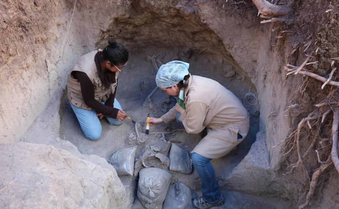 Hallazgo arqueológico en el Bósque de Chapultepec. Foto: INAH.