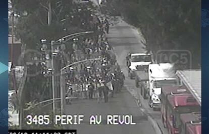 Así se vio la marcha de la UNAM desde las cámaras del C5