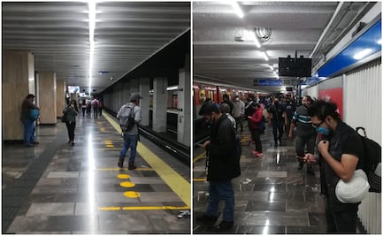Magda no se sienta ni toca los tubos; así se vive la "nueva normalidad" en el Metro