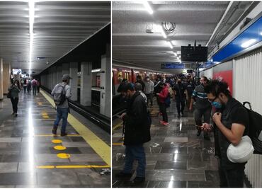 Magda no se sienta ni toca los tubos; así se vive la "nueva normalidad" en el Metro