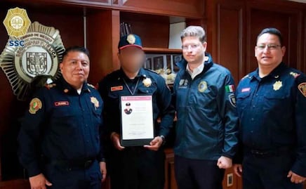 Ascienden a policía por enfrentar a hombres armados y frustrar robo de camioneta de paquetería en Edomex