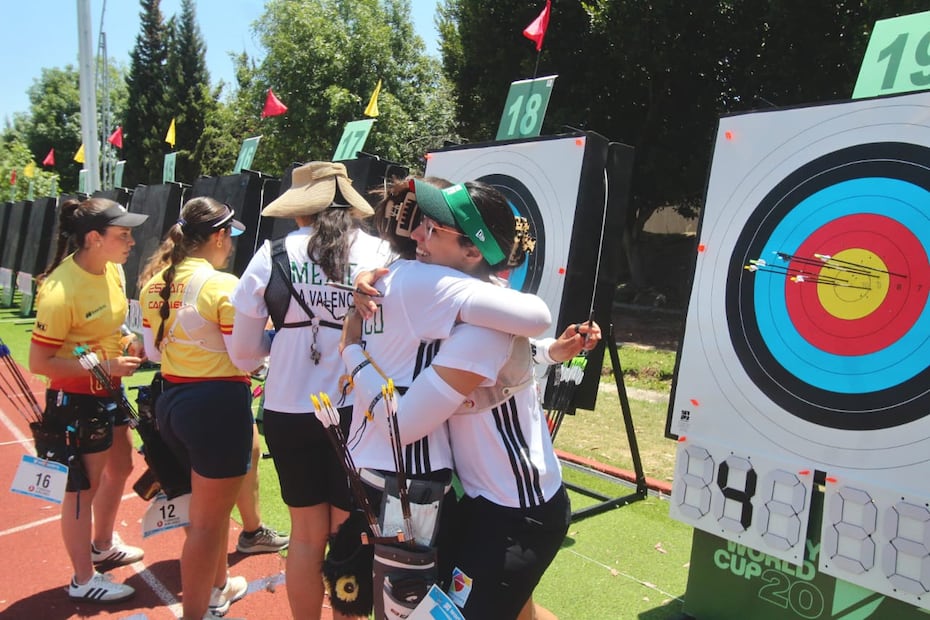 Alejandra Valencia, Ángela Ruiz y Ana Paula Vázquez suben al podio en la Copa del Mundo de Tiro con Arco - Foto: Omar Contreras/EL UNIVERSAL