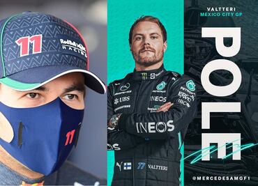 Checo Pérez saldrá en cuarto lugar en el GP de México; Bottas consigue la Pole Position