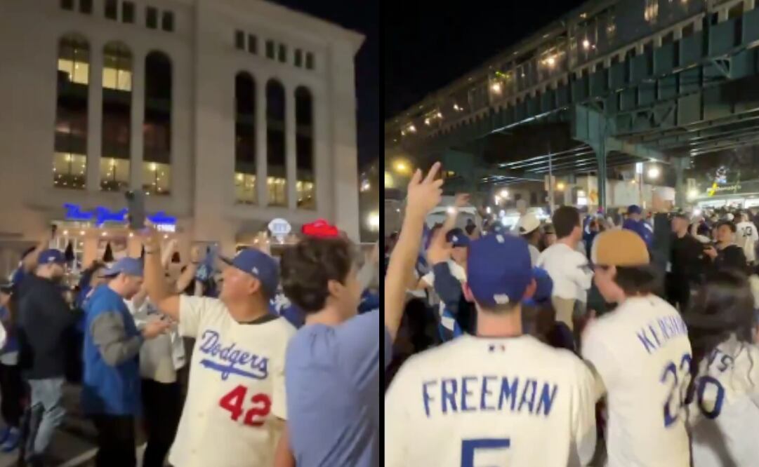 FOTO: Afición de los Dodgers se apodera de New York y celebra con música mexicana afuera de Yankee Stadium - CAPTURAS DE PANTALLA