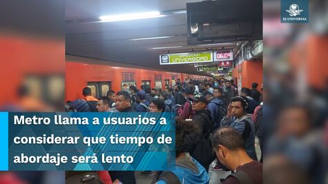 Reportan máxima afluencia y espera de hasta 8 minutos en la Línea 3 del Metro
