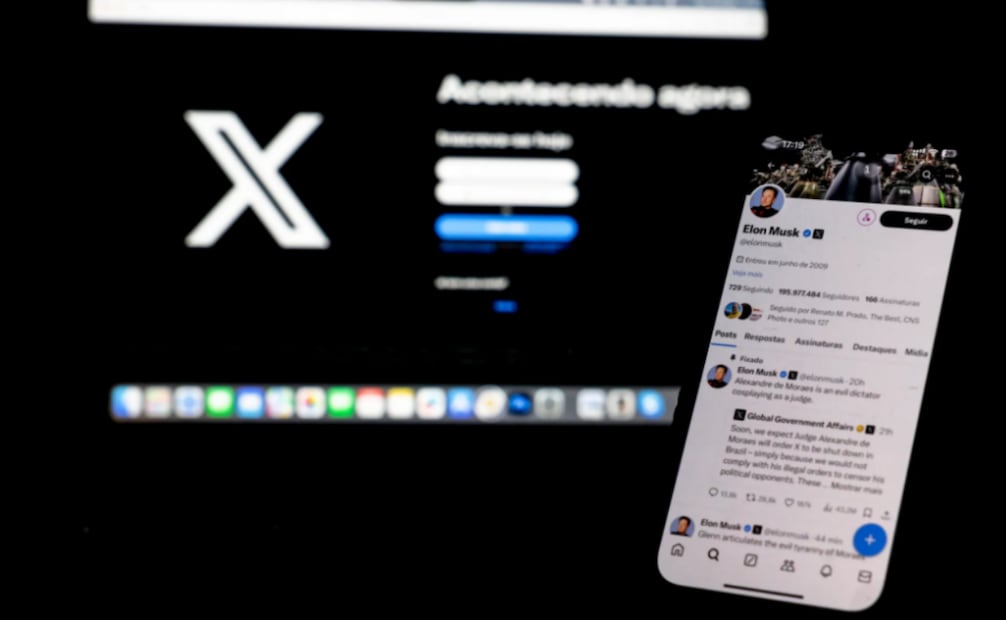 Red social X. Foto:  EFE/ Antonio Lacerda
