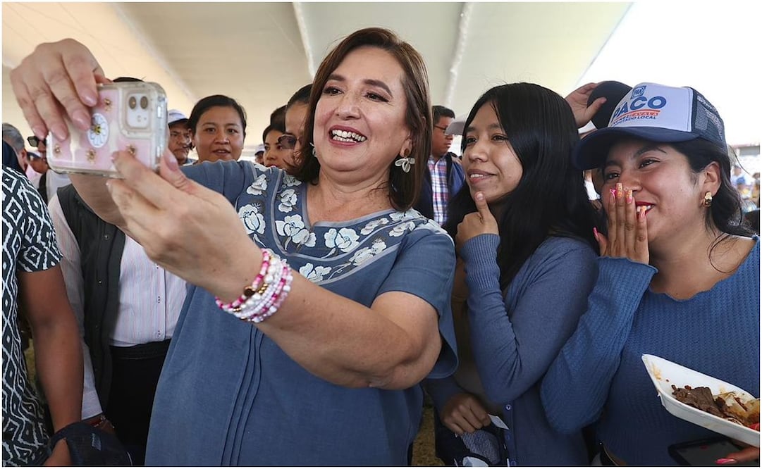 Xóchitl Gálvez en un encuentro con simpatizantes. Foto: Berenice Fregoso/EL UNIVERSAL