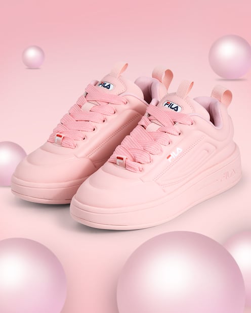 El rosa destaca en la colección de tenis Superbubble. Foto: Fila