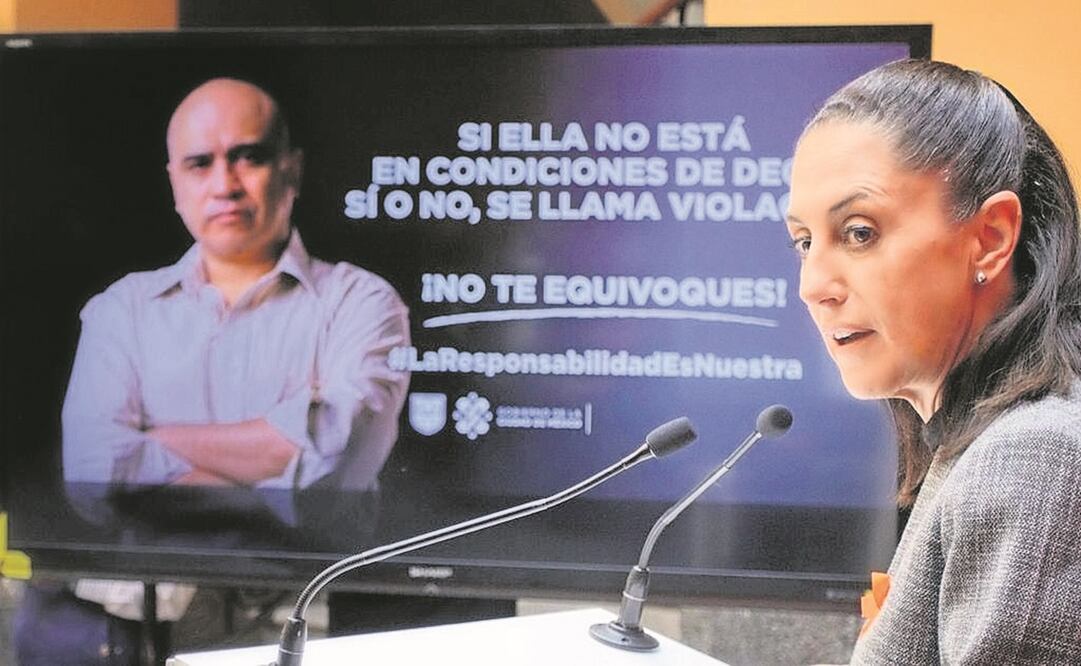 Durante el lanzamiento de la campaña, la jefa de Gobierno dijo que 80% de las violaciones se dan en el entorno familiar y amistades. Foto: Especial.