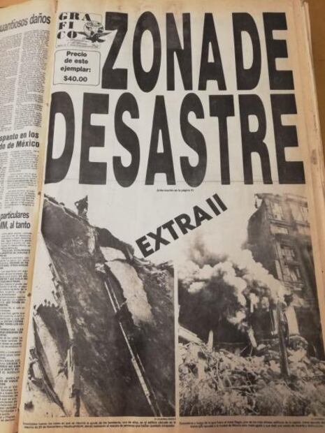 Los sismos contados en las portadas de EL UNIVERSAL 