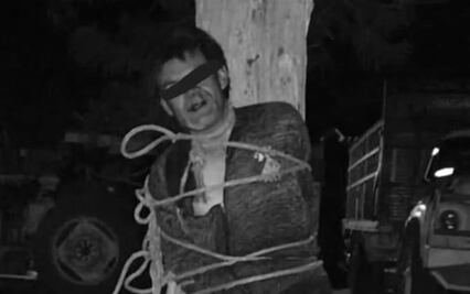 Sujeto es amarrado a un árbol tras intentar robar a una vivienda en Tezontepec, Hidalgo