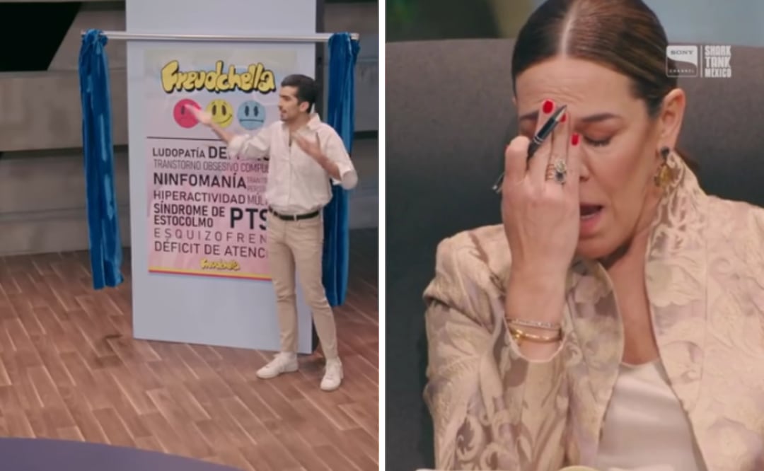 El influencer Jezzini presentó en Shark Tank México un proyecto ficticio llamado "Freudchella", con el que buscaba inversión para un supuesto festival terapéutico. Foto: Captra de pantalla