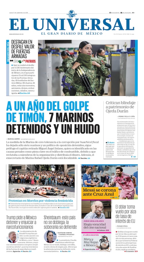 Portada impresa del 17 de septiembre de 2026