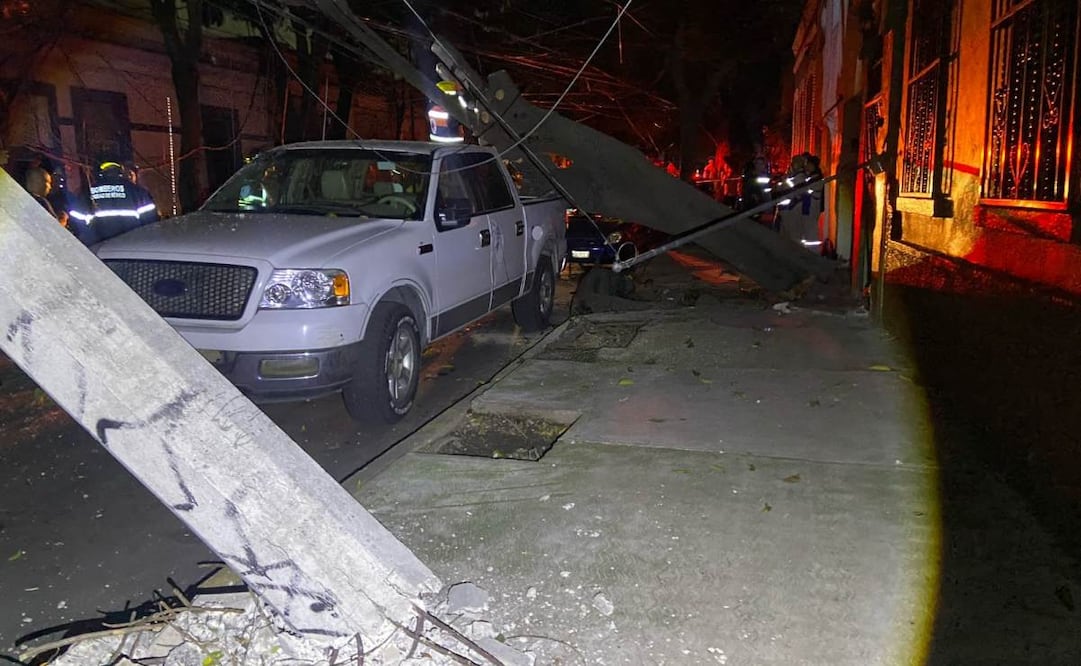 Árbol caído deja sin luz a la colonia Santa María la Ribera en la alcaldía Cuauhtémoc (08/07/2025). Foto: Juan Carlos Williams / EL UNIVERSAL