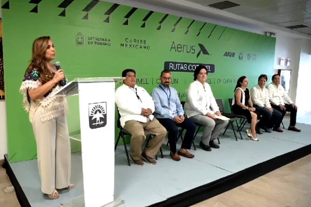 Quintana Roo reactiva la conexión aérea regional Cancún-Cozumel con la aerolínea Aerus. Foto: Especial