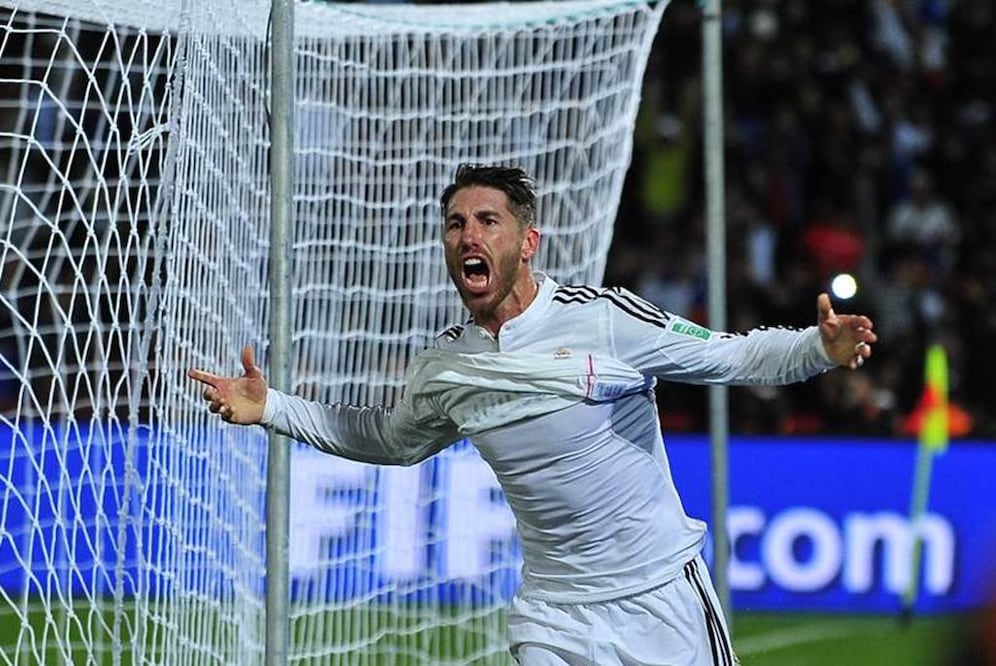 Ramos celebra un gol. Archivo