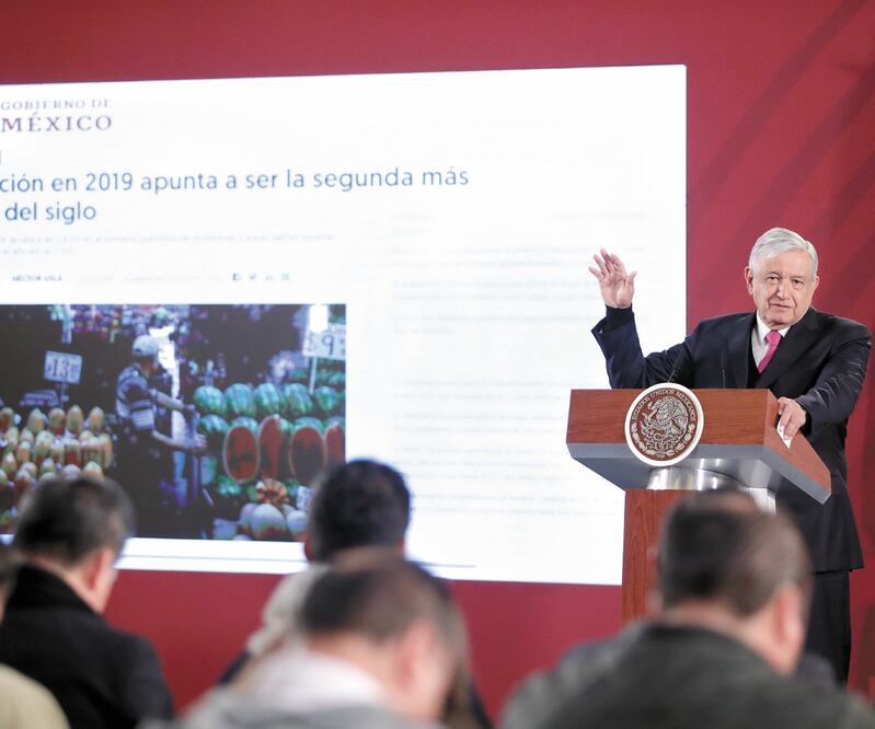 El presidente Andrés Manuel López Obrador aseguró que el control de la inflación se ha logrado por la disciplina en el manejo de las finanzas públicas, porque no se ha gastado de más en la Hacienda pública. IVÁN STEPHENS. EL UNIVERSAL