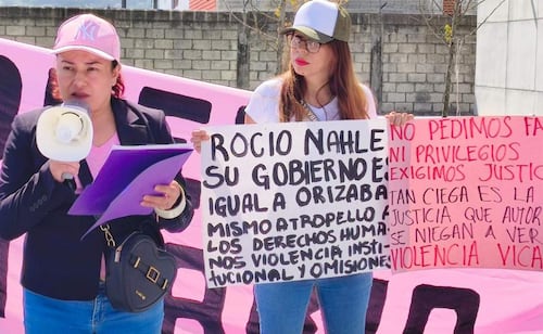 Mujeres protestan por casos de violencia vicaria en Veracruz; exigen revisar a jueces