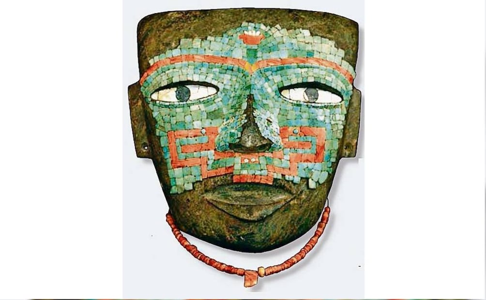 Máscara de Malinaltepec, descubierta por Porfirio Aguirre. Foto: Especial