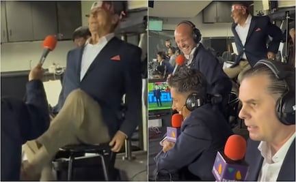 Alfredo Adame realiza espectacular 'patada de bicicleta' en el México vs. Japón; Christian Martinoli y Luis García no pudieron contener la risa