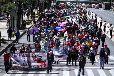 Mapa. Marcha de la CNTE en la CDMX