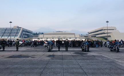 Realizan rodada motociclista por aniversario del Ejército y la Fuerza Aérea