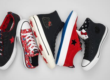 Así son los nuevos modelos de Converse x Hello Kitty