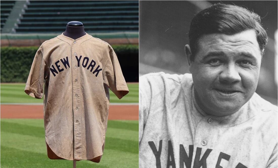 FOTO: ESPECIAL/ REDES SOCIALES - Jersey de Babe Ruth rompe récord de venta en subasta