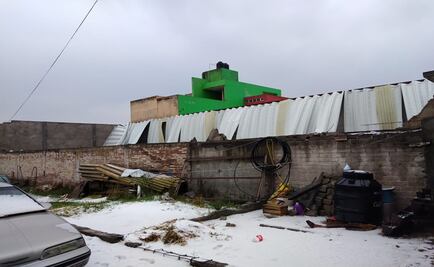Granizada en Edomex deja colapsadas dos bardas y una techumbre